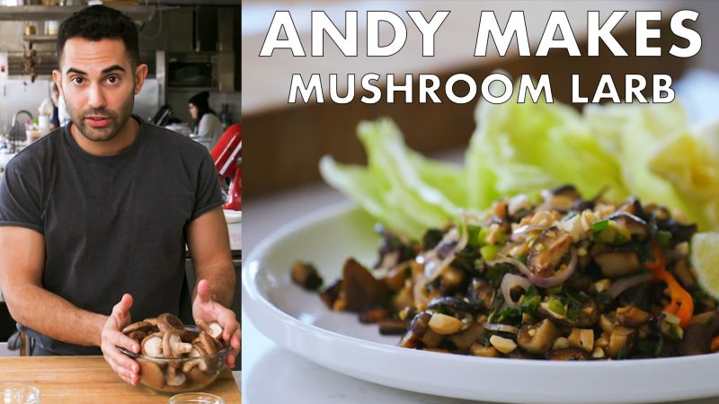 Andy Makes Mushroom Larb with Peanuts