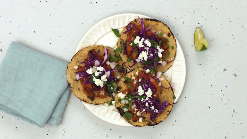 Smoky Carrot Tinga Tacos