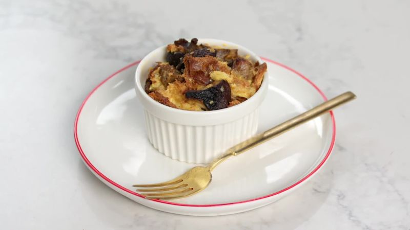 Mini Mushroom, Sausage and Gruyere Strata