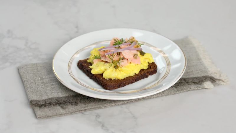 Scrambled Eggs and Smoked Salmon Tartines (With The Works!)