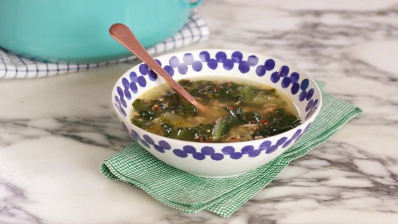 Lemony Sausage and Escarole Soup
