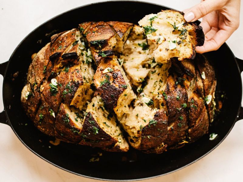 PullApart Cheesy Garlic Loaf Recipe Bon Appétit