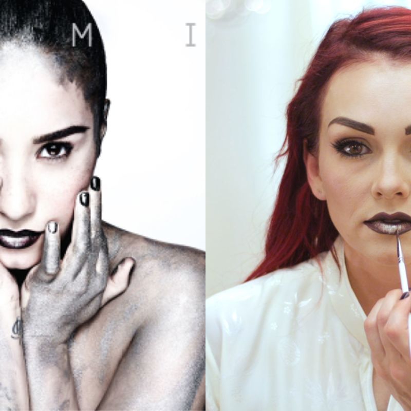 Demi Lovato’s Metallic Album Makeup, Recreated by Kandee Johnson