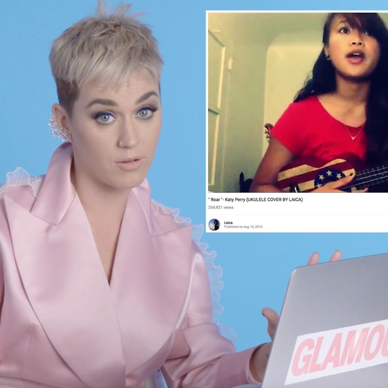 Katy Perry Watches Fan Covers On YouTube