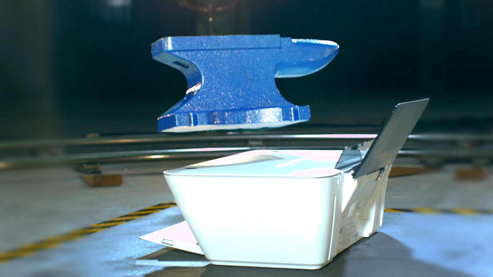 We Dropped a 55-lb Anvil On An HP Printer So You Don't Have To