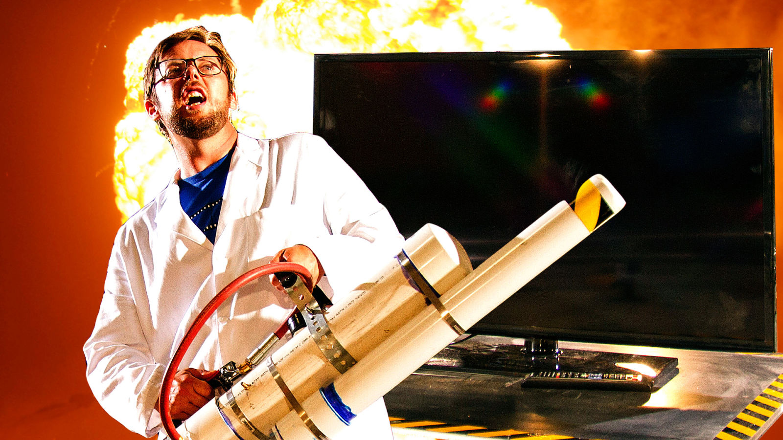 40" LED T.V. vs. Potato Gun