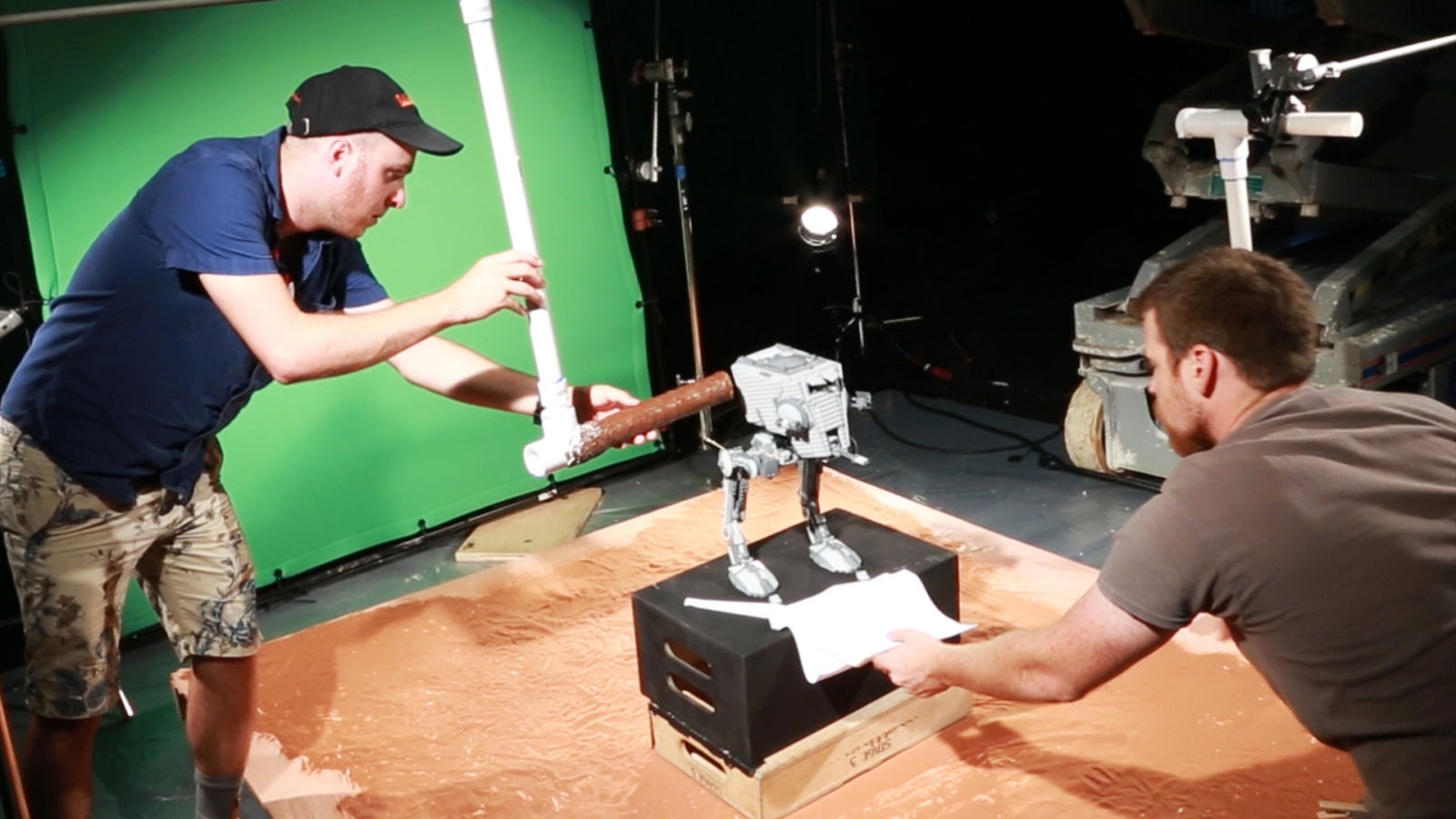 Behind the Scenes: Star Wars Lego AT-ST Walker Gets Obliterated by Swinging Logs