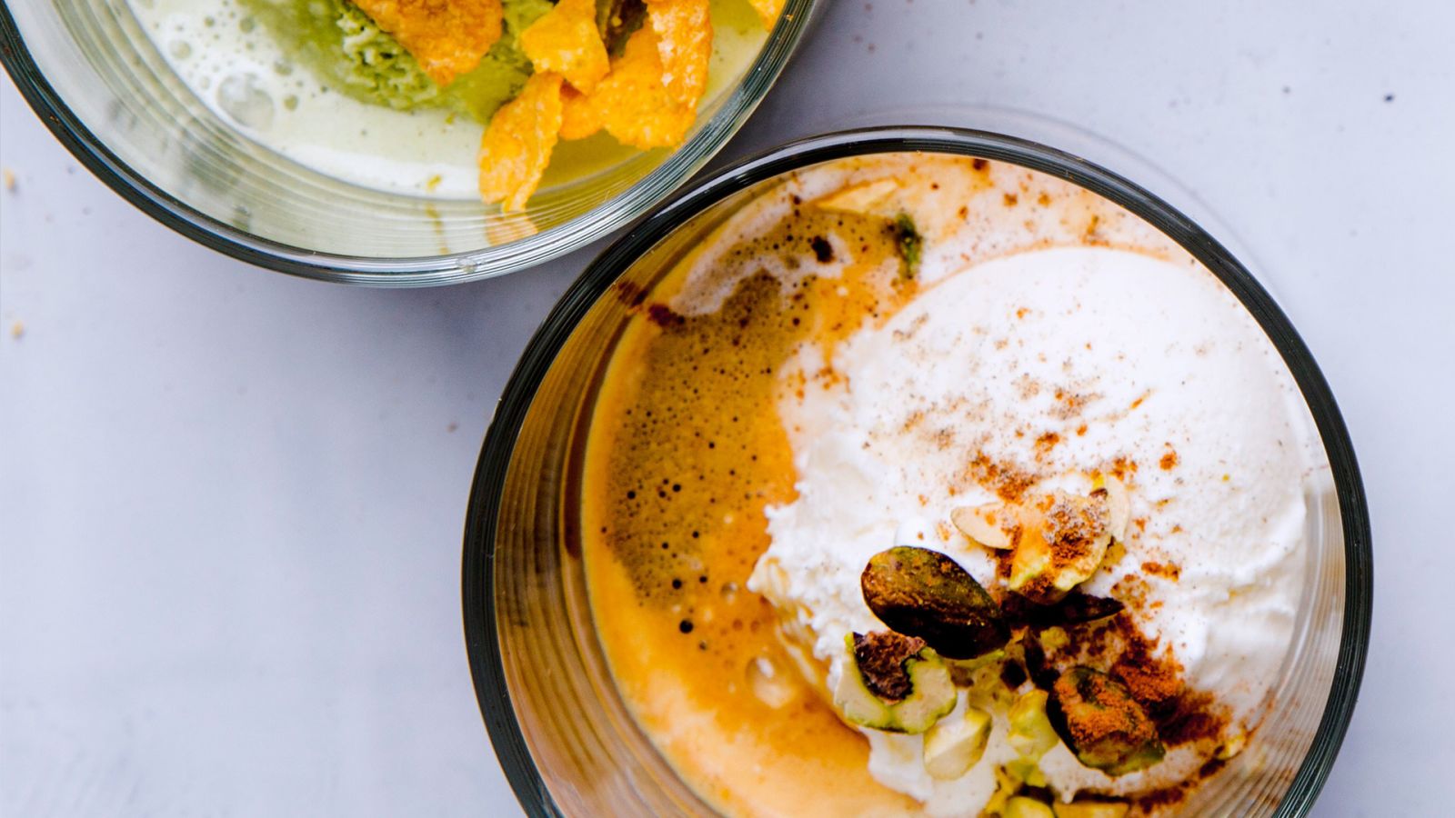 Spiced Coffee Affogato with Ice Cream