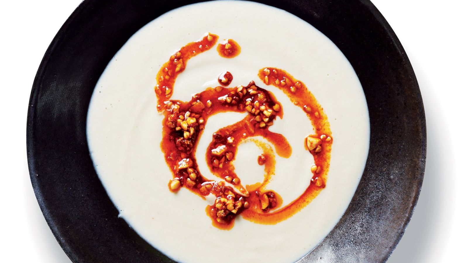 Cauliflower-Cashew Soup with Crispy Buckwheat