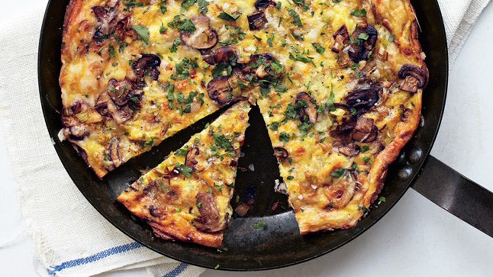 Mushroom, Leek, and Fontina Frittata