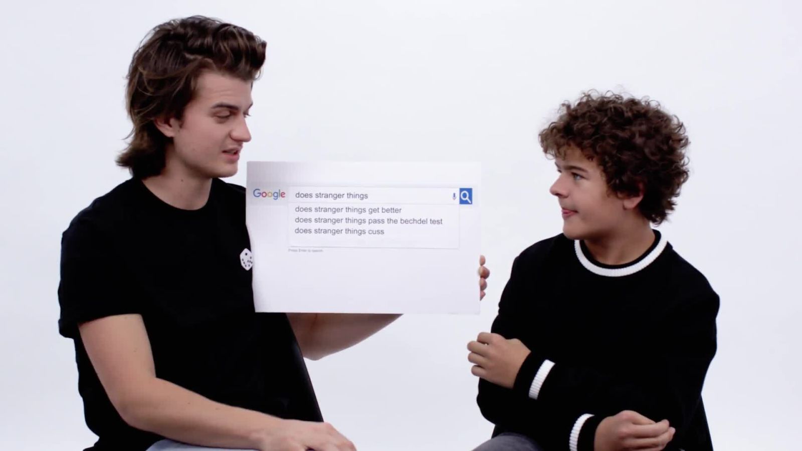 Gaten Matarazzo and Joe Keery Answer the Web's Most Searched Questions