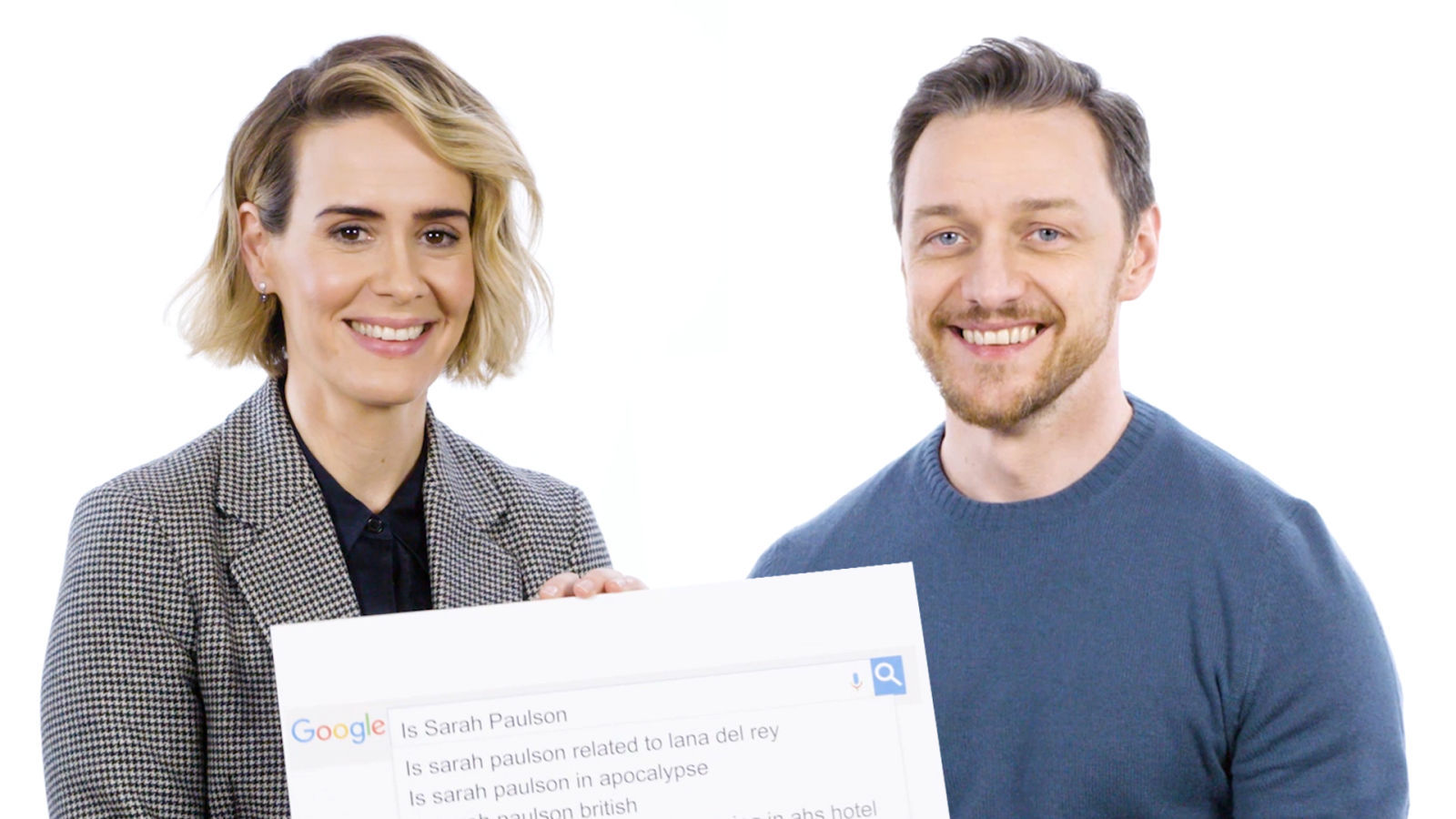 James McAvoy & Sarah Paulson Answer the Web's Most Searched Questions