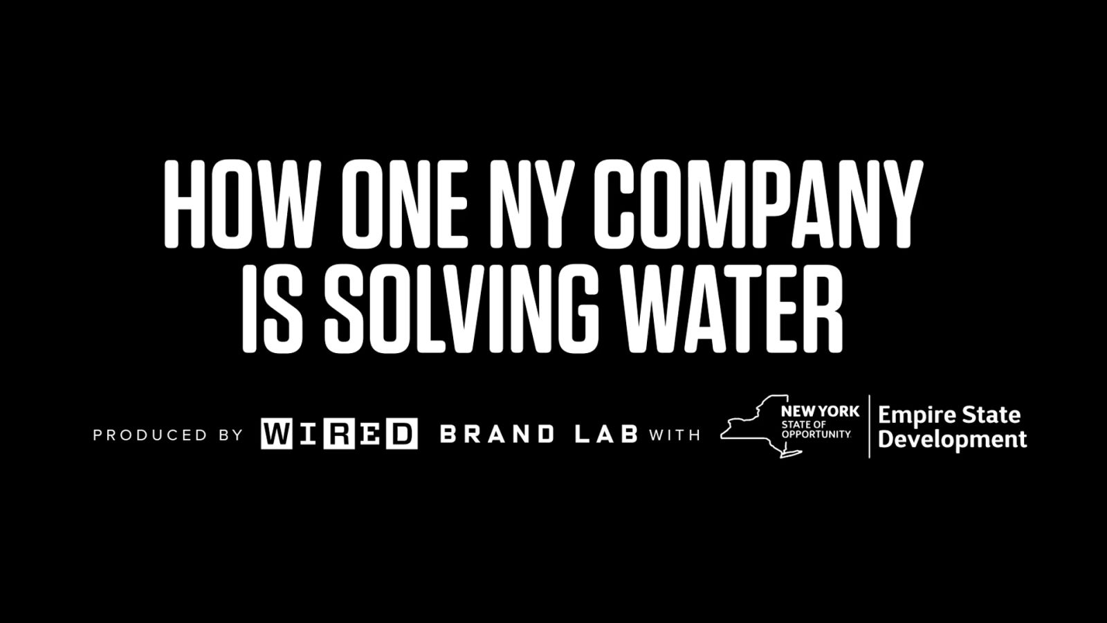 How One NY Company Is Solving Water