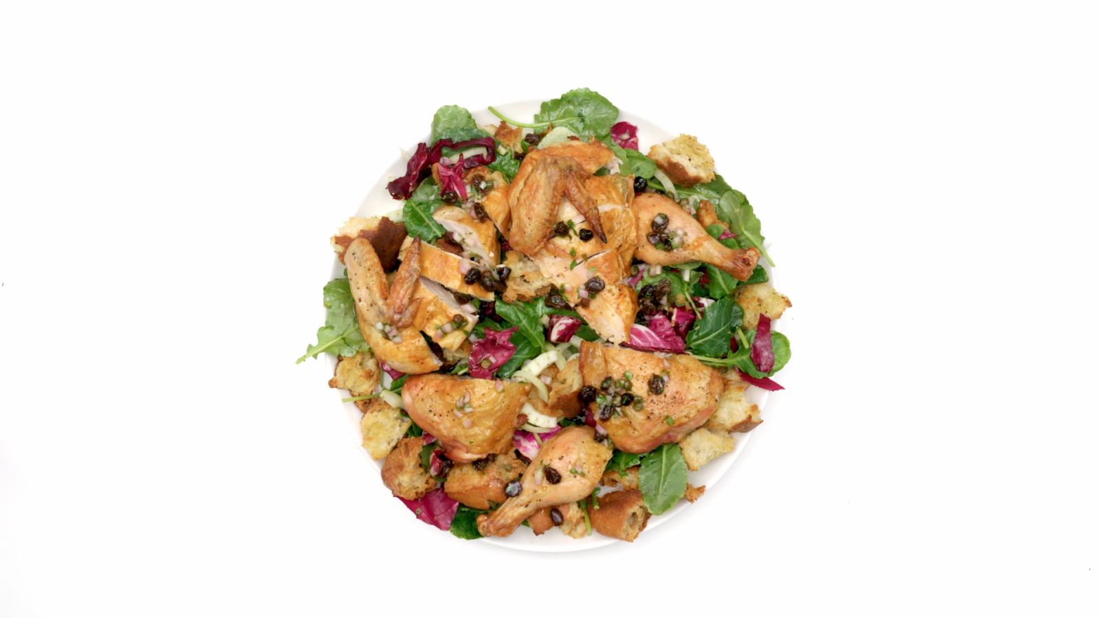 Chicken & Bread Salad with a Caper Vinaigrette