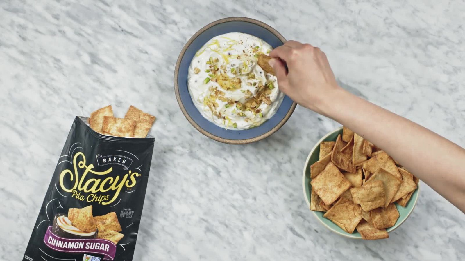 Baklava Dip with Rosewater-Vanilla Yogurt & Honeyed Nuts