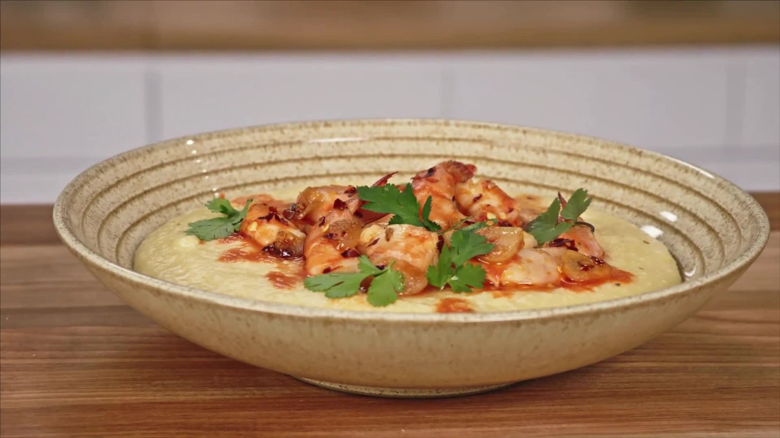 Hot Honey Shrimp and Creamy Grits