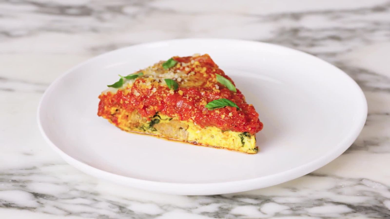 Spicy Spinach and Sausage Frittata Affogato