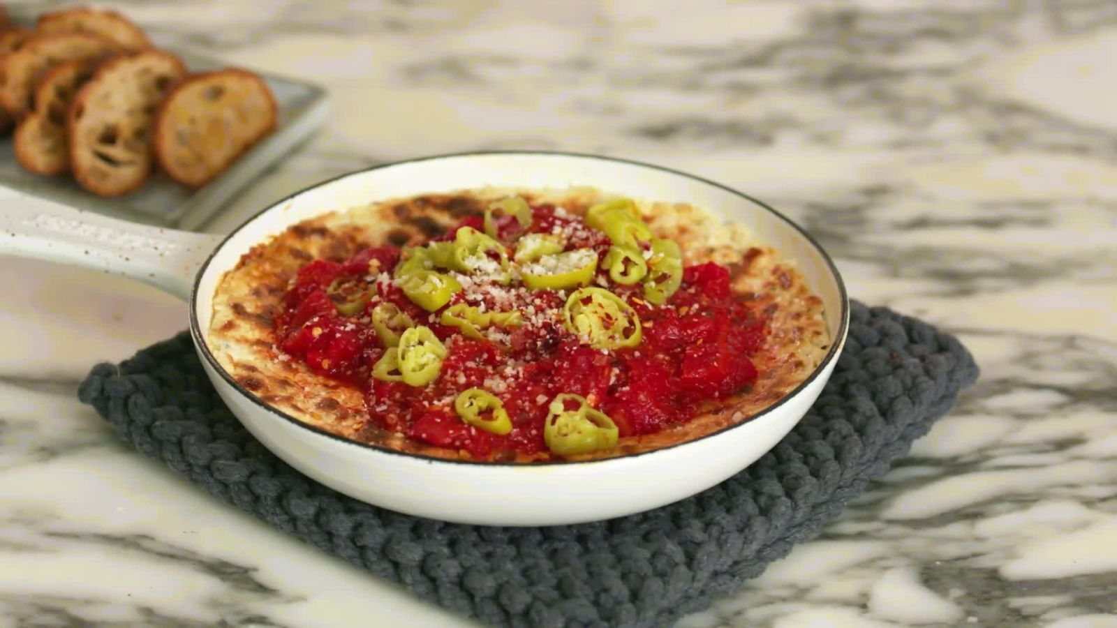 Spicy Baked Ricotta and Pepper Dip