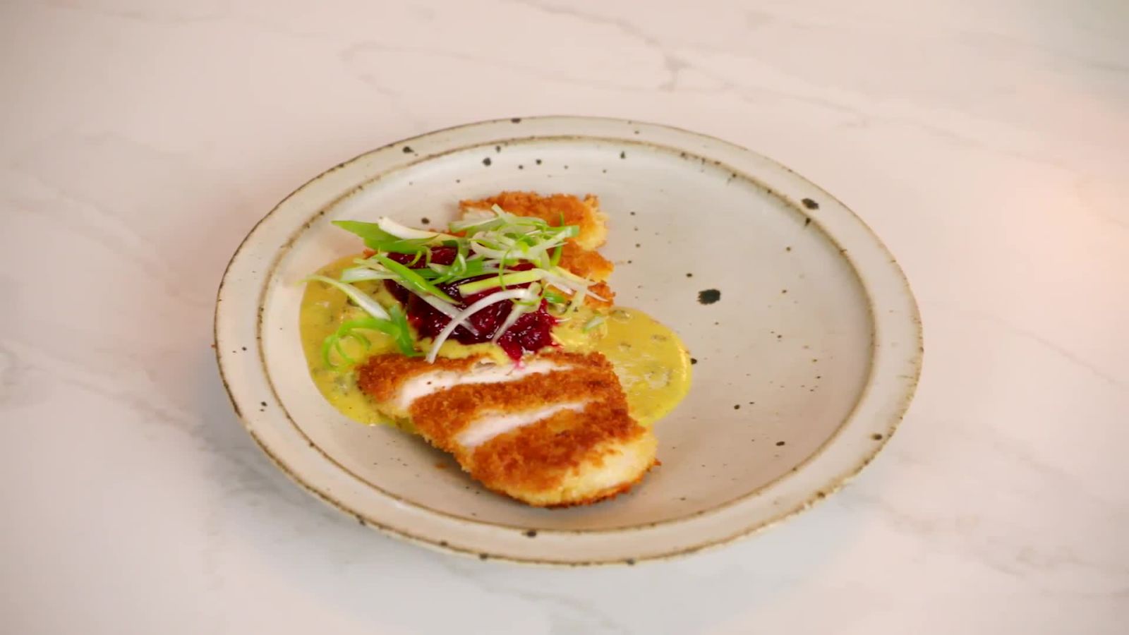 Turkey Katsu with Mushroom-Curry Gravy