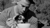 Channing Tatum Playing with Puppies