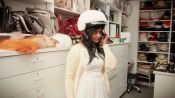 Mindy Kaling Visits the Vogue Closet for a Fitting