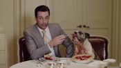 Jon Hamm Has Lady-and-the-Tramp Moment with a Bulldog