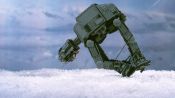 Star Wars Lego AT-AT Takes an Epic Fall at Hoth