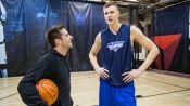 Kristaps Porzingis Gets Interviewed… While Playing 1-on-1