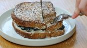 A Simple and Healthy Blueberry-Stuffed French Toast Breakfast
