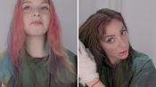 DIY Rainbow French Braids with Hair Chalk