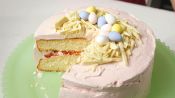 Strawberry Malted Easter Nest Cake
