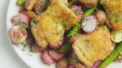 Crispy Chicken Thighs With Spring Vegetables