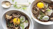 Soba and Mushrooms in Soy Broth