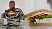 Comedian James Davis Makes a Hood-Adjacent Turkey Sandwich