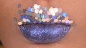 Watch Shiny Sequin lip art take form in 60 seconds