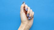 Watch this purple amethyst nail art come to life