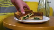 Healthy Spinach, White Bean, and Parmesan Grilled Cheese
