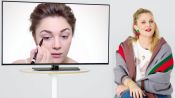 Drew Barrymore Fact Checks Beauty Tutorials on YouTube