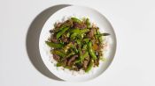 Beef, Snap Pea, and Asparagus Stir-Fry