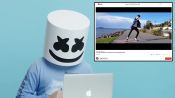 DJ Marshmello Watches Fan Covers On YouTube