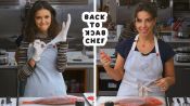 Nina Dobrev Tries to Keep Up with a Professional Chef