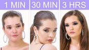 Getting Selena Gomez's Look in 1 Minute, 30 Minutes, and 3 Hours | Beauty Over Time