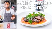 Andy Makes Skirt Steak with Romesco Sauce