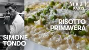 Italian chef Simone Tondo makes risotto primavera | Vogue Kitchen
