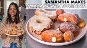 Samantha Makes Cardamom Cream & Maple-Glazed Doughnuts