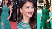 Aishwarya Rai Bachchan Walks Down The Cannes 2015 Red Carpet