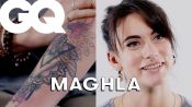 Maghla dévoile ses tattoos : renard, fleurs de lys, carpe diem…