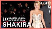 Shakira y sus 10 mejores looks de la alfombra roja