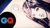 【伊藤潤二獨家畫圖專訪】Q2：請創作一個伊藤風的GQ封面