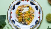 Tagliatelle with cream and mushrooms - La Cucina Italiana USA